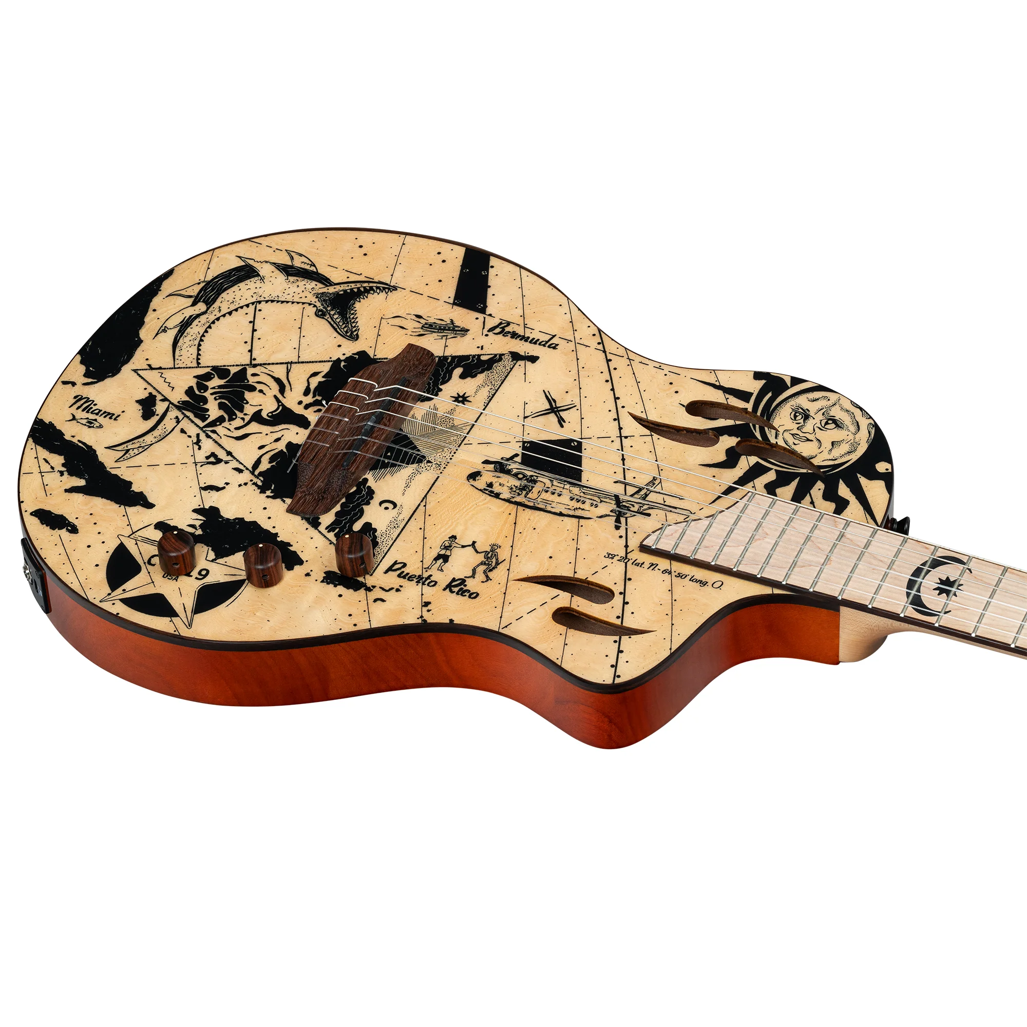 RTPG-LS2 Tourplayer Konzertgitarre - Indigo Blue Graphic